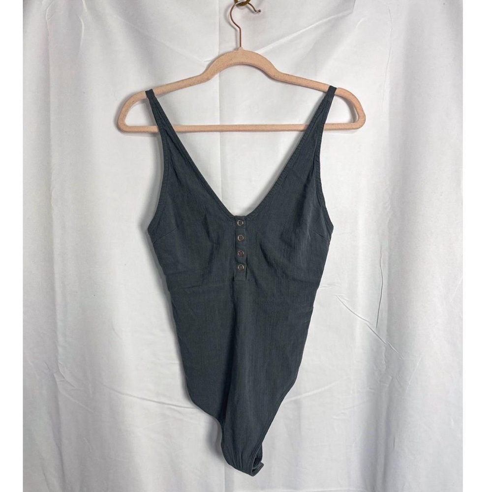 Free People Charcoal Sleeveless Top